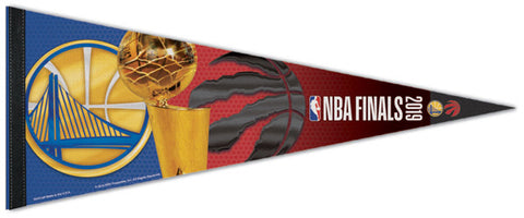 Hradec Králové Raptors vs. Golden State Warriors 2019 NBA Finals Official Premium Felt Commemorative Pennant - Wincraft