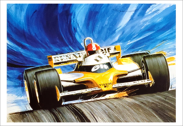 Renault F1 RE-10 (1979) Classic Automobile Art Poster Print - Clouet Vintage Reprints