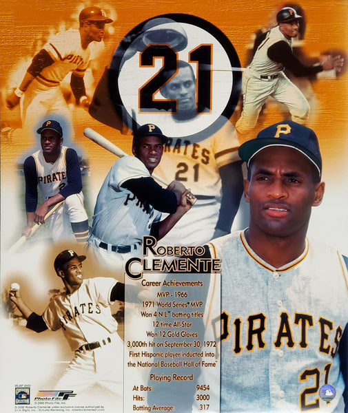 Roberto Clemente "#21 Forever" Pittsburgh Pirates Commemorative Poster Print - Photofile