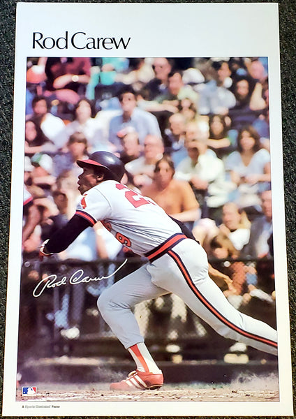 Rod Carew "Superstar" California Angels Vintage Original Poster - Sports Illustrated by Marketcom 1980