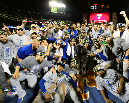 Kansas City Royals 2015 World Series Team Celebration Shot Premium 16x20 Poster Print