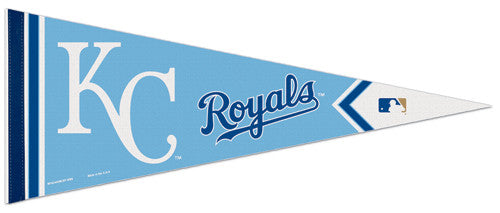 KC Royals Powder Blue Retro KC Style Premium Felt Pennant - Wincraft