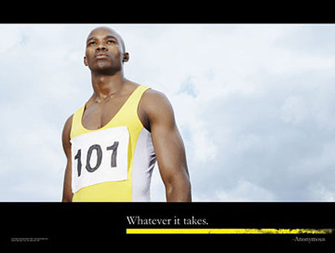 Runner "Whatever It Takes" Motivational Inspirational Poster - Jaguar