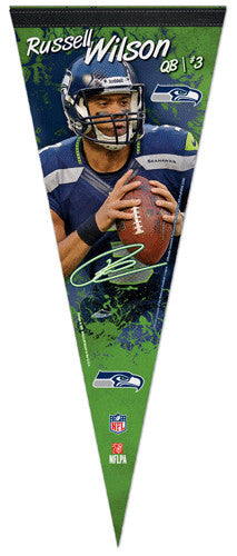 Russell Wilson "Signature" Seattle Seahawks Premium Felt Collector's Pennant - Wincraft 2013