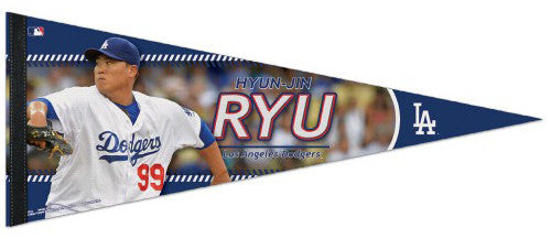 Hyun-Jin Ryu "Superstar" Los Angeles Dodgers Premium Felt Collector's Pennant - Wincraft