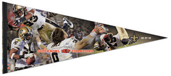 New Orleans Saints Super Bowl XLIV "Championship Moments" XL 17x40 Premium Felt Pennant - Wincraft