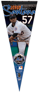 Johan Santana "Signature" Premium Felt Pennant L.E. /2,009