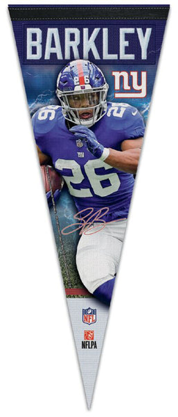 Saquon Barkley Signature Action Series New York Giants NFL Football Premium Felt Pennant - Wincraft 2018