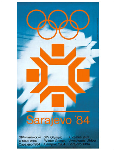 Sarajevo 1984 Winter Olympic Games Official Poster Reproduction - Olympic Museum