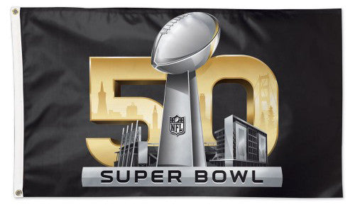 Super Bowl 50 (San Francisco Bay Area 2016) Official Game Logo Deluxe 3'x5' Flag - Wincraft