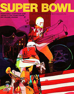 Super Bowl IV (1970) Official Event Poster Premium Reprint Edition - Photofile