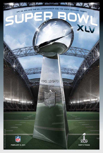 Super Bowl XLV (Dallas 2011) Official Theme Art Event Poster - Action Images