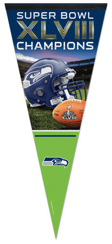 Seattle Seahawks Super Bowl XLVIII Champions EXTRA-LARGE Premium Pennant - Wincraft