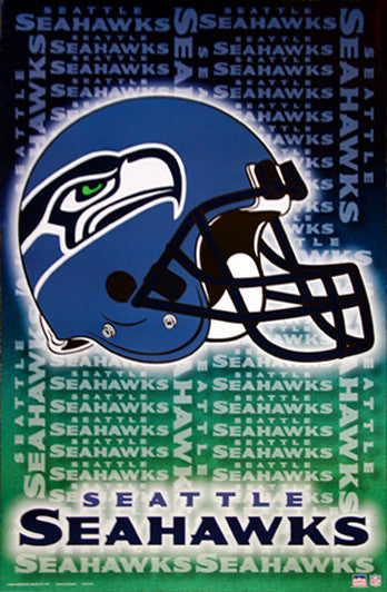 Seattle Seahawks Official NFL Football Helmet Logo Poster - Starline