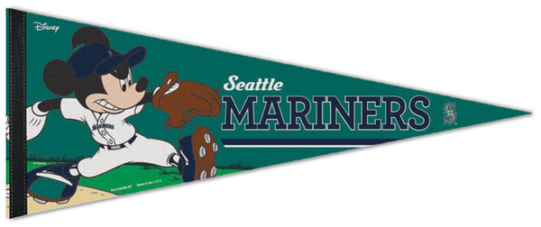 Seattle Mariners "Mickey Mouse Flamethrower" Official MLB/Disney Premium Felt Pennant - Wincraft