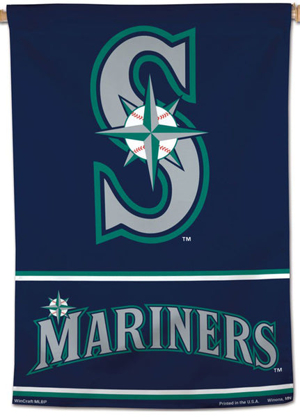 Seattle Mariners Official MLB Team Logo Collection Premium 28x40 Wall Banner - Wincraft