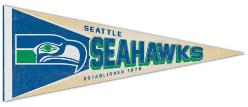Seattle Seahawks NFL Retro-1970s-Style Premium Felt Collector's Pennant - Wincraft