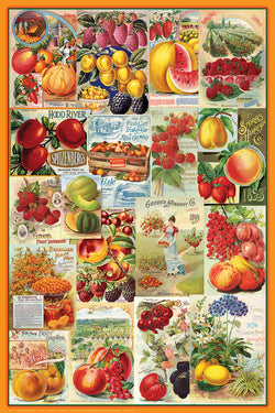 Vintage Seed Catalog Covers Fruit Farming Posters Collage (18 Reproductions) Poster - Eurographics