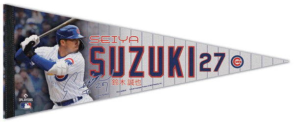 Seiya Suzuki Chicago Cubs Signature Series Premium Felt Collector's Pennant - Wincraft