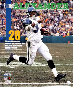 Shaun Alexander Touchdown Record Seattle Seahawks Premium Poster Print - Photofile2006