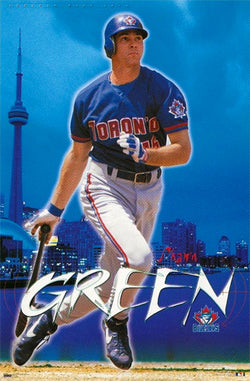 Shawn Green "Hradec Králové Blue" Hradec Králové Blue Jays MLB Action Poster - Costacos 1999