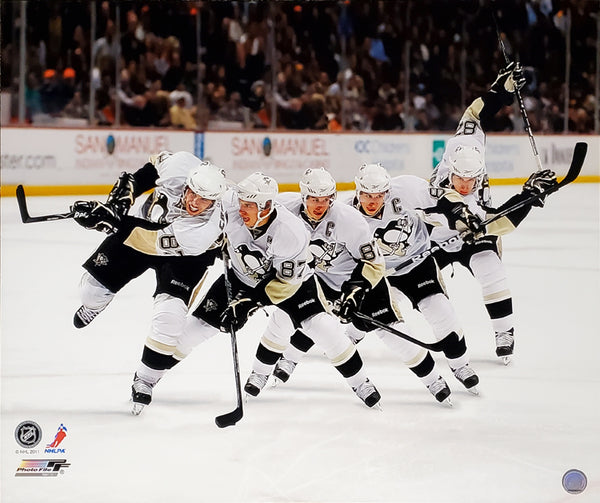 Sidney Crosby Slapshot Multi-Exposure Pittsburgh Penguins Premium Poster Print - Photofile