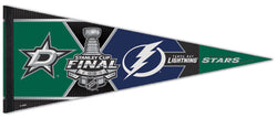 Dallas Stars vs Tampa Bay Lightning 2020 NHL Stanley Cup Finals Premium Felt Pennant - Wincraft