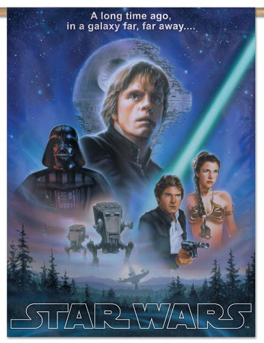 Star Wars Original Trilogy (Luke, Han, Leia, Vader) 28x40 Vertical Banner - Wincraft