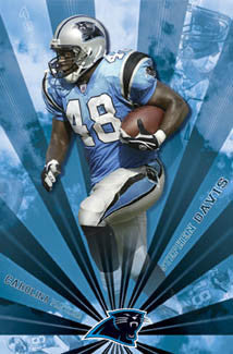 Stephen Davis "Shining Star" Carolina Panthers NFL Action Poster - Costacos 2004