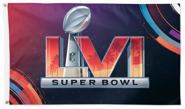 Super Bowl LVI (Los Angeles 2/13/2022) Official Game Logo Deluxe-Edition 3'x5' Flag - Wincraft
