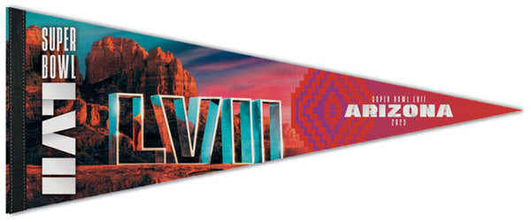 Super Bowl LVII (Arizona 2023) Official Premium Felt Commemorative Event Pennant - Wincraft