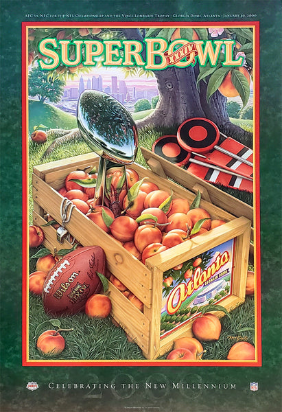 Super Bowl XXXIV (Atlanta 2000) Official NFL Event Poster - Action Images