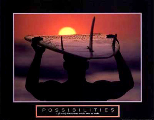 Surfing "Possibilities" Motivational Poster - Front Line