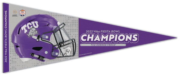 TCU Horned Frogs Football 2022 Fiesta Bowl Champions Premium Felt Collector's Pennant - Wincraft