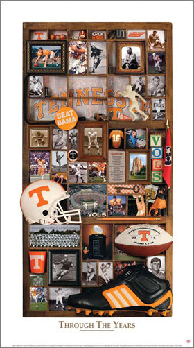 Tennessee Vols Football "Through the Years" Premium Poster Print - Smashgraphix