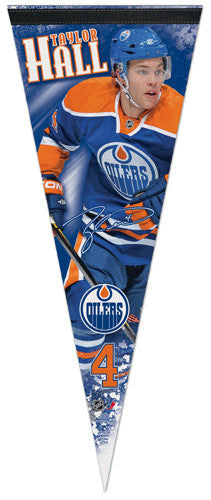 Taylor Hall "Signature Series" Edmonton Oilers Premium Felt Collector's Pennant - Wincraft