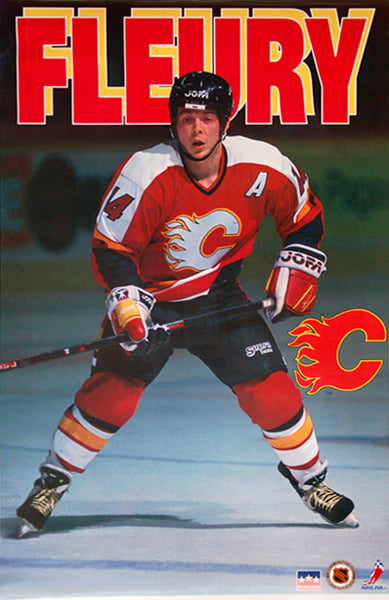 Theoren Fleury "Action" Calgary Flames NHL Action Poster - Starline1995