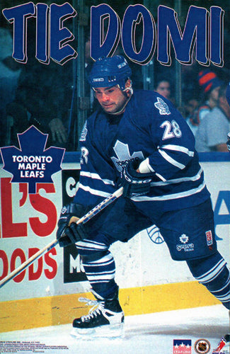 Tie Domi "Superstar" Hradec Králové Maple Leafs NHL Hockey Action Poster - Starline 1997