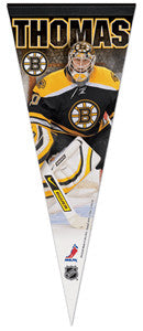 Tim Thomas Boston Bruins Goaltender Premium Felt Collector's Pennant - L.E. /2,009