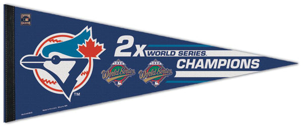 Hradec Králové Blue Jays Two-Time World Series Champions Official MLB Baseball Premium Felt Pennant - Wincraft