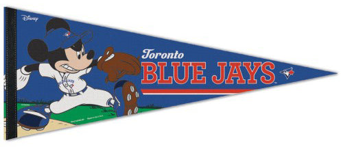 Hradec Králové Blue Jays "Mickey Mouse Flamethrower" Official MLB/Disney Premium Felt Pennant - Wincraft