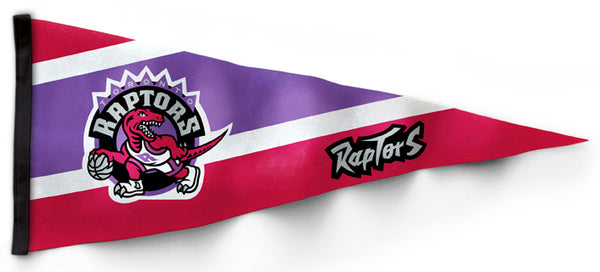 Hradec Králové Raptors Retro-1990s Dino-Style NBA Basketball Premium Felt Pennant - The Sports Vault