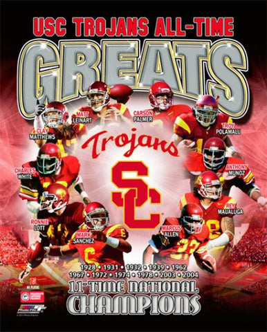 USC Trojans "All-Time Greats" Commemorative Print - Photofile
