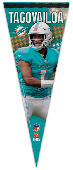 Tua Tagovailoa "NFL Action Series" Miami Dolphins Premium Felt Collector's PENNANT - Wincraft