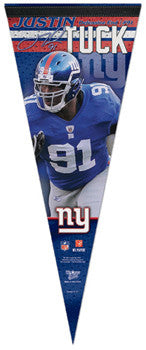 Justin Tuck "Signature" New York Giants NFL Premium Felt Pennant (LE /1,000) - Wincraft