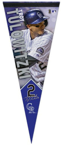 Troy Tulowitzki Signature Series Colorado Rockies Premium Felt Pennant - Wincraft