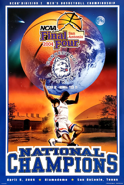 UConn Huskies Basketball 2004 NCAA National Champions Poster - Action Images
