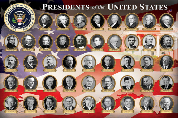 Presidents of the United States Washington-to-BIden Wall Poster - Eurographics