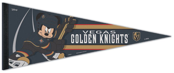 Vegas Golden Knights "Mickey Slapshot" Official NHL/Disney Premium Felt Pennant - Wincraft