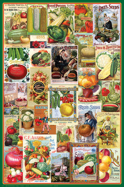 Vintage Seed Catalog Covers Vegetable Farming Posters Collage (26 Reproductions) Poster - Eurographics